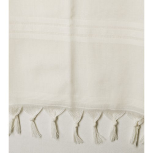 Wool Tallit Katan Kosher with White Stripes by Talitnia