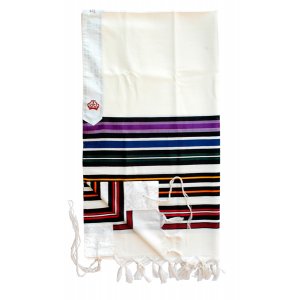 Joseph Coat Tallit Prayer Shawl - Rainbow Colors by Talitnia