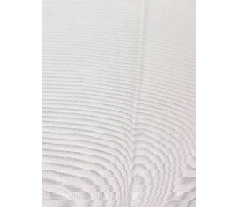 Acrylic Non-Slip Tallit, Textured Checkerboard Weave - White on White Stripes