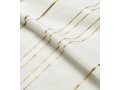 Acrylic Tallit (imitation Wool) Prayer Shawl with White and Gold Stripes by Talitnia