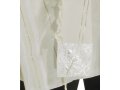 Acrylic Tallit (imitation Wool) Prayer Shawl with White and Silver Stripes by Talitnia