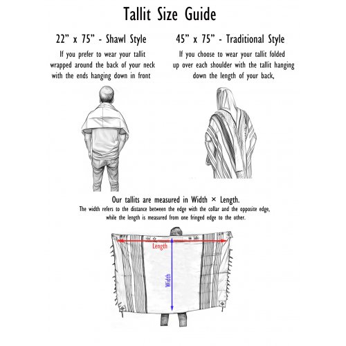 Crown Hand Woven Tallit by Weaving Creation