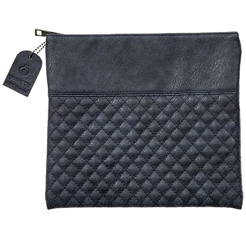 Faux Leather Tefillin Bag, Diamond Design - Blue