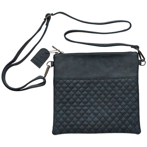 Faux Leather Tefillin Bag with Shoulder Strap – Dark Blue