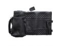 Insulated Weatherproof Tallit and Tefillin Bags, Diamond Design  Black
