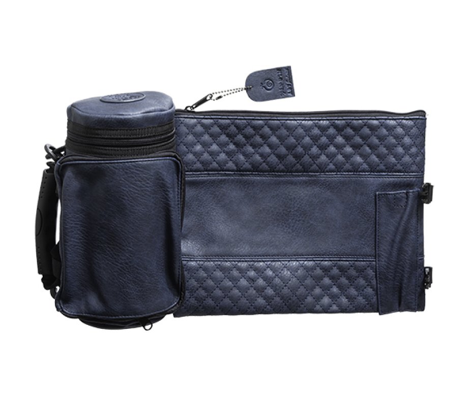 Insulated Weatherproof Tallit and Tefillin Bags, Diamond Design – Blue