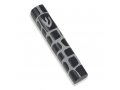 Jerusalem Stone Mezuzah Case with Western Wall Image, Black and White - 4.3