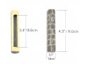 Jerusalem Stone Mezuzah Case with Western Wall Image, Gray and White - 4.3