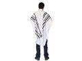 Light Weight Non Slip Gilboa Tallit 100% Wool by Talitnia - Black Stripes