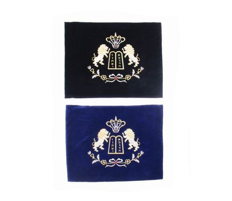 Lions Velvet Tallit & Tefillin Bags