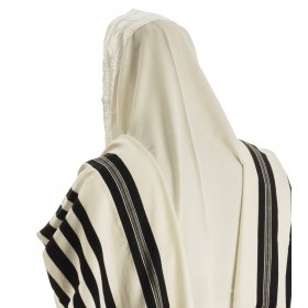 Personalized Wool Tallit Prayer Shawl for men, Dark Blue Stars of David Bar  Mitzvah Tallit for boy from Israel