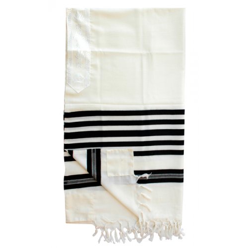 Malchut Non Slip Tallit Wool Prayer Shawl by Talitnia