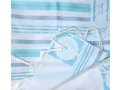 Noam Acrylic Tallit Prayer Shawl - Turquoise and Silver Stripes