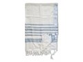 Non Slip Barak Tallit 100% Wool by Talitnia - Light Blue Stripes