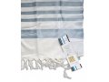 Non Slip Barak Tallit 100% Wool by Talitnia - Light Blue Stripes