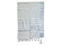 Non Slip Barak Tallit 100% Wool by Talitnia - Silver Stripes