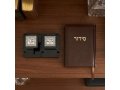 Pair of Plastic Tefillin Boxes - Black with Plaque
