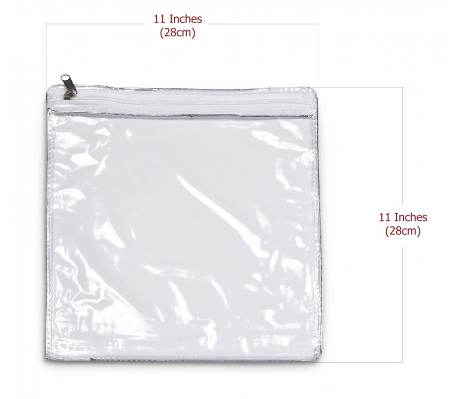 Protective Zippered Plastic Cover for Tefillin Bag – Transparent