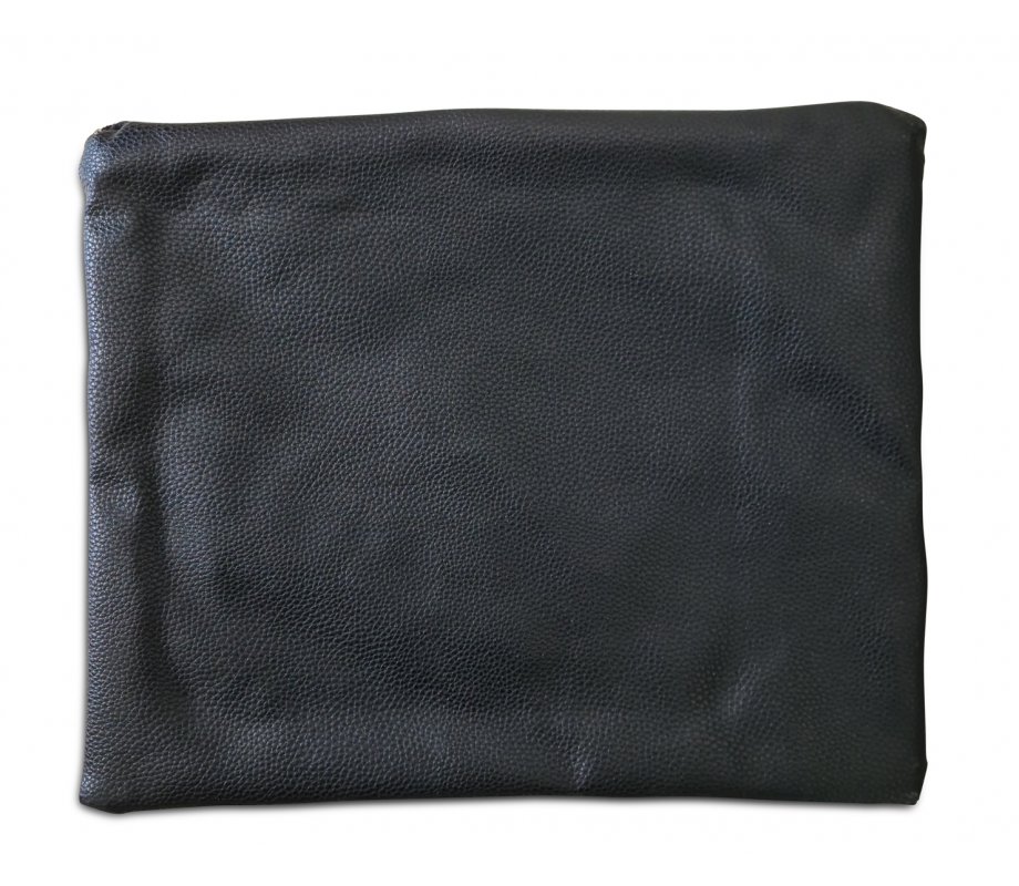 Tallit and Tefillin Bag Set, Black Faux Leather  Embroidered Breslev Flames