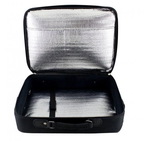 Tallit and Tefillin Carrier in Black Briefcase - Insulated