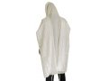 Traditional Tallit 100% Wool with White Stripes by Talitnia