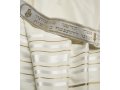 Traditional Tallit 100% Wool with White and Gold Stripes by Talitnia