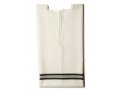 Wool Tallit Katan Kosher with Black Lines Without Center Fringes by Talitnia
