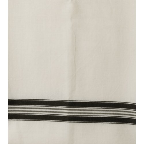 Wool Tallit Katan Kosher with Black Lines by Talitnia
